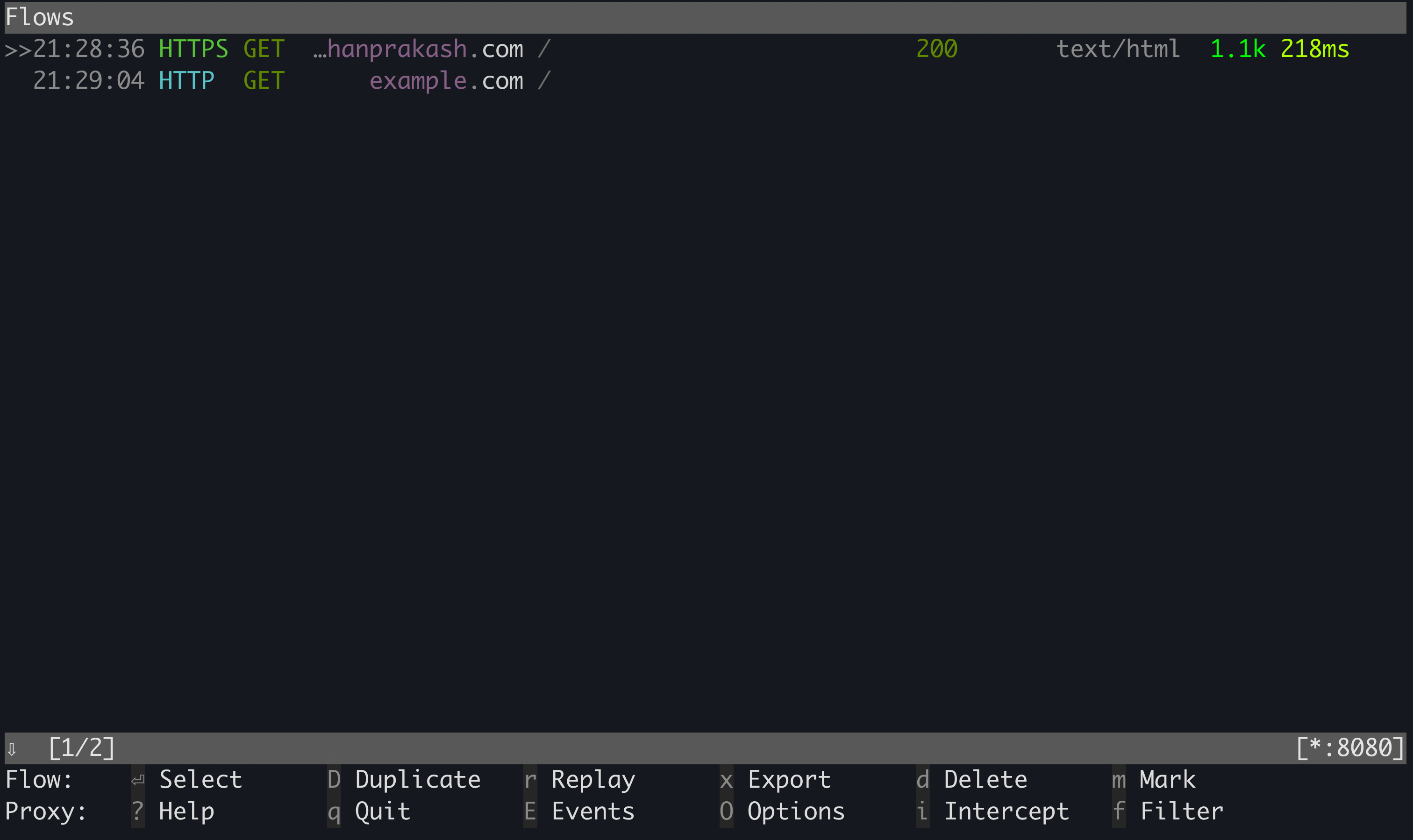 MitmProxy Home